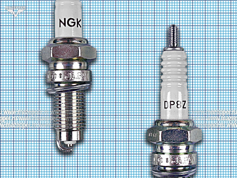 Свеча зажигания "NGK" DP8Z             (12 х  19 мм.) Mazepper