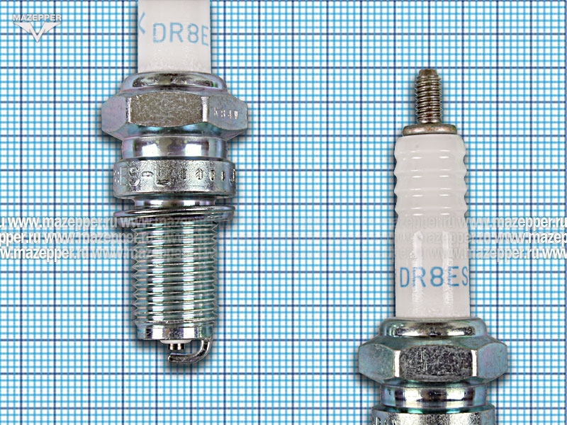 Свеча зажигания "NGK" DR8ES-L        (12 х  19 мм.) Mazepper
