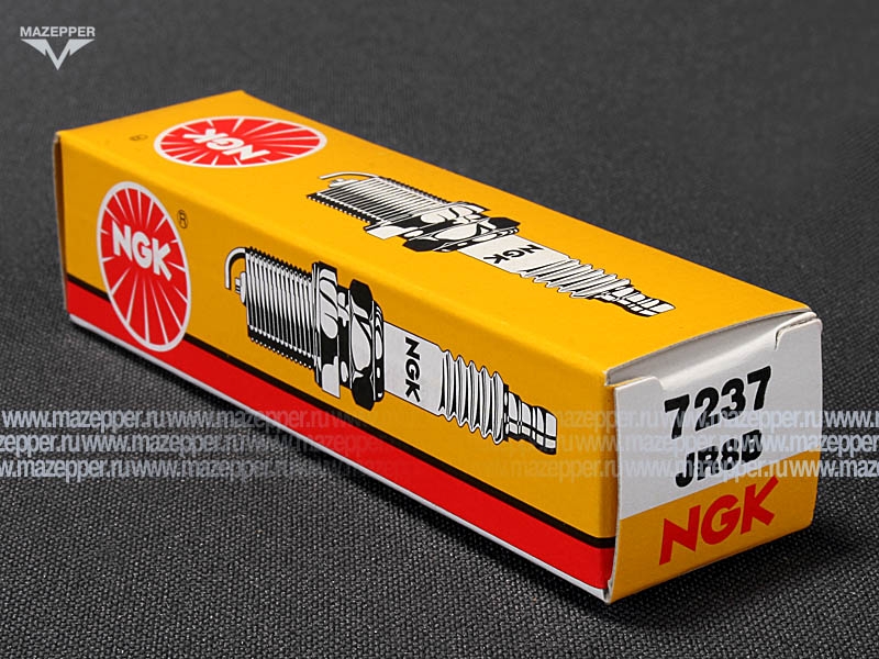 Свеча зажигания "NGK" JR8B              (12 х  19 мм.) Nikel (Suzuki GSX 1200) Mazepper