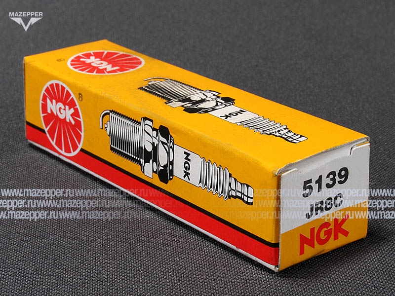 Свеча зажигания "NGK" JR8C              (12 х  19 мм.) Nikel (2 электрода массы) Mazepper