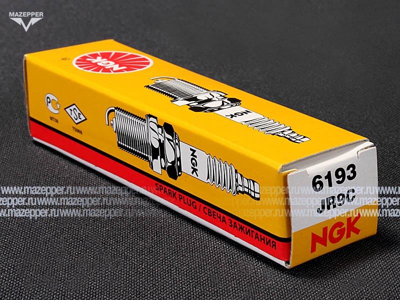 Свеча зажигания "NGK" JR9C              (12 х  19 мм.) Nikel (2 электрода массы) Mazepper