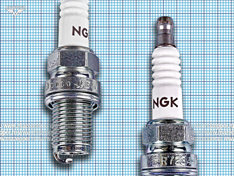 Свеча зажигания "NGK" R7234-10         (14 х  19 мм.) Racing Competition Mazepper
