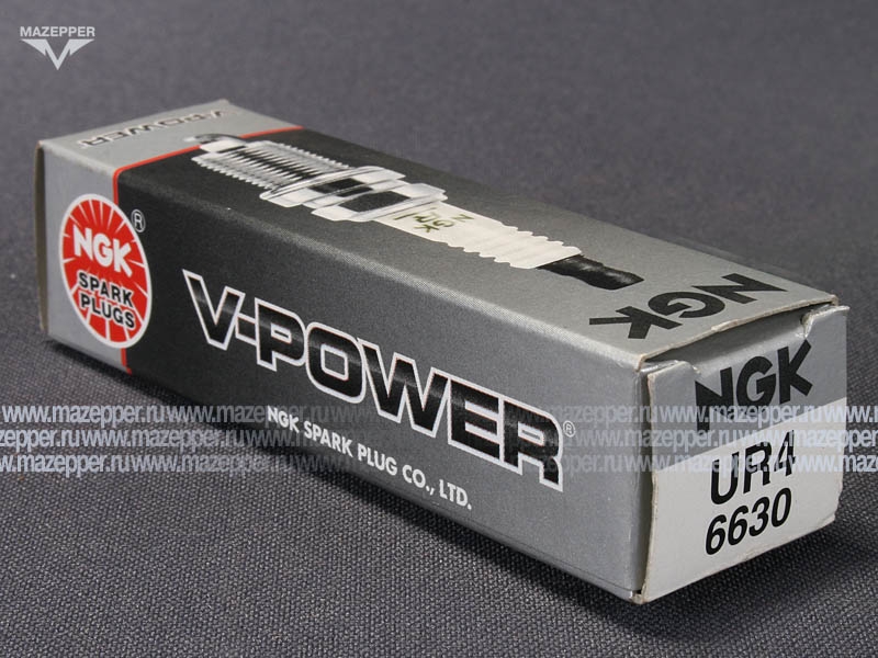 Свеча зажигания "NGK" UR4                (14 х 11 мм.) V-POWER Mazepper
