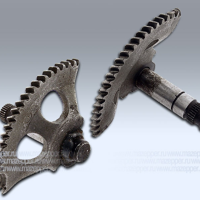 Сектор пусковой "Yamaha Jog", "Honling" (дв. 1E40QMB, 50 см3, 2T) вал L=75 мм. Mazepper