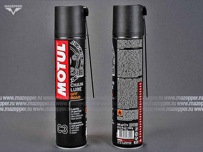 Смазка цепи "MOTUL" C3 Chain Lube Off Road (400 мл.) аэрозоль Mazepper