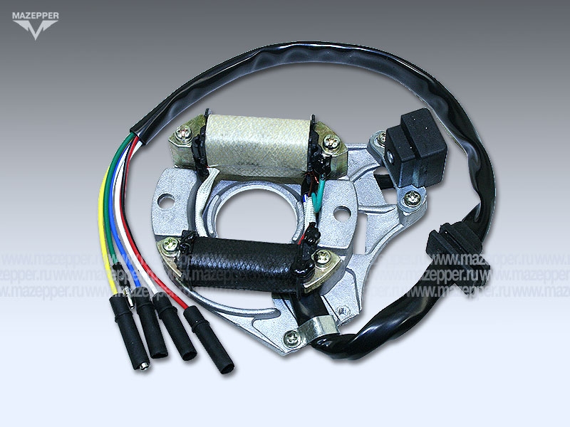 Статор генератора "Dingo" (дв. 1P39 FMB, 4Т, 50-70 см3) 2 катушки (Китай) Mazepper