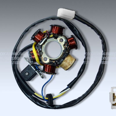 Статор генератора "Honda Lead" (дв. HF-05E, 90 см3) 6 катушек (Китай) Mazepper