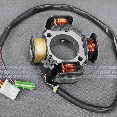Статор генератора "Suzuki Address V100" (дв. E111, 100 см3) 4 катушки (Austus) Mazepper