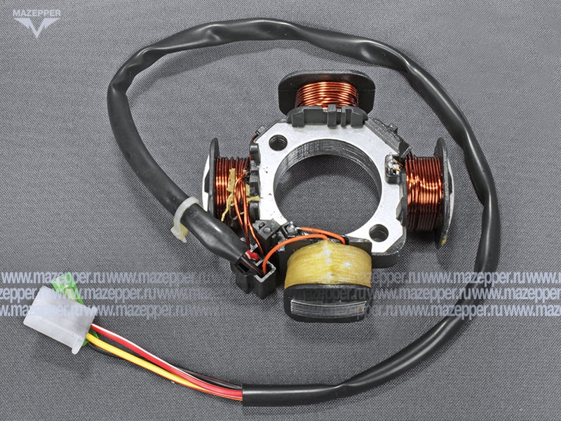 Статор генератора "Suzuki Address V100" (дв. E111, 100 см3) 4 катушки (Austus) Mazepper