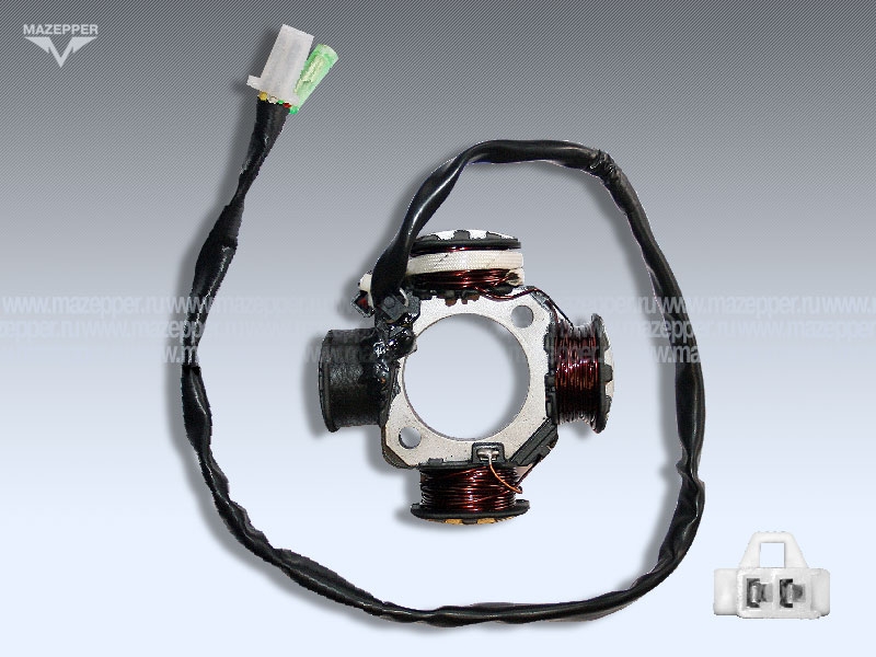 Статор генератора "Suzuki Address" (AD-50, 50 см3) 4 катушки (TMMP) Mazepper