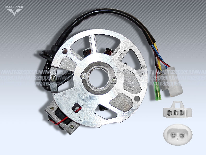 Статор генератора "Yamaha" (дв. 3KJ-50, 50 см3) 7 катушек (Китай) Mazepper