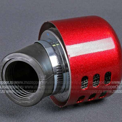 Фильтр воздушный нулевого сопротивления N2-28 мм. (Sun Success) крышка красная, угол 120 ° Mazepper