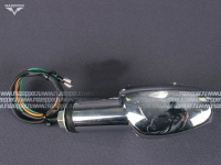 Фонарь указателя поворота универсальный "BF-41" (овал, стойка пластик, белое стекло, покрытие хром.) Mazepper