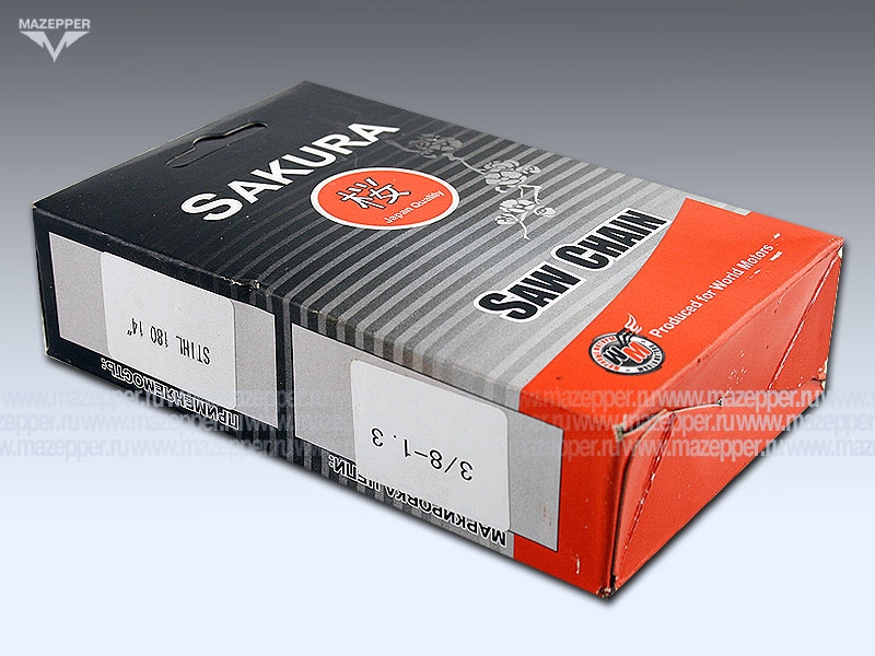 Цепь пильная 14", шаг 3/8", паз 1,3 мм., 50 зв., пилы "STIHL" MS180. MS230 (Sakura) Mazepper