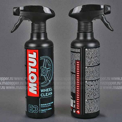Чистящее средство "MOTUL" E3 для колёсных дисков Wheel Clean (400 мл.) Mazepper