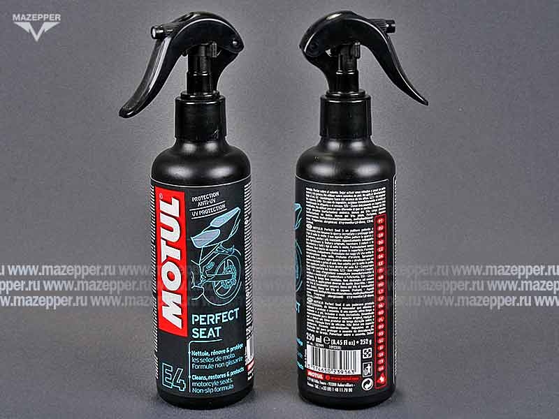 Чистящее средство "MOTUL" E4 для виниловых сидений мотоциклов Perfect Seat (250 мл.) Mazepper