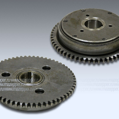 Шестерня "Honling" (дв. 152QMI, 157QMJ, 125/150 см3) стартера (ведомая) с обгонной муфтой z=60 Китай Mazepper