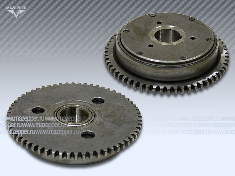 Шестерня "Honling" (дв. 152QMI, 157QMJ, 125/150 см3) стартера (ведомая) с обгонной муфтой z=60 Китай Mazepper