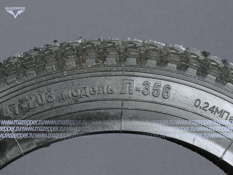 Шина вело 12" 47-203  Л-356 (без камеры) "ПЕТРОШИНА" (12х1,75) детские коляски Mazepper