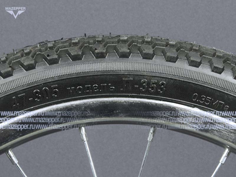 Шина вело 16" 47-305  Л-353 (без камеры) "ПЕТРОШИНА" (16х1,75) универсальный Mazepper