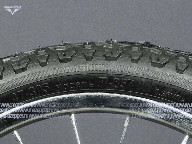 Шина вело 16" 47-305  Л-357 (без камеры) "ПЕТРОШИНА" (16х1,85) шип. Mazepper