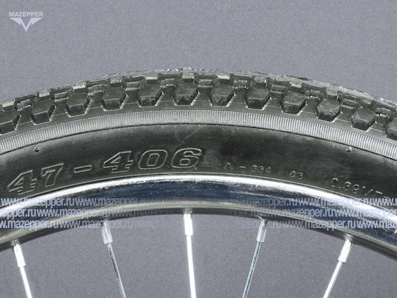 Шина вело 20" 47-406  Л-334 (без камеры) "ПЕТРОШИНА" (20х1,85) Аист, Кама, Десна (универсальный) Mazepper