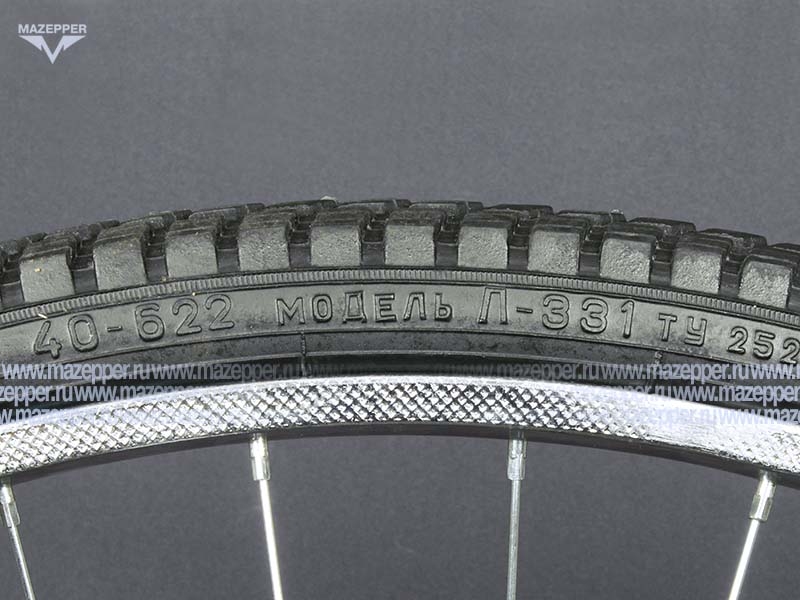 Шина вело 28" 40-622  Л-331 (без камеры) "ПЕТРОШИНА" (28х1,5), (700х38C) Украина, Аист (дорожный) Mazepper