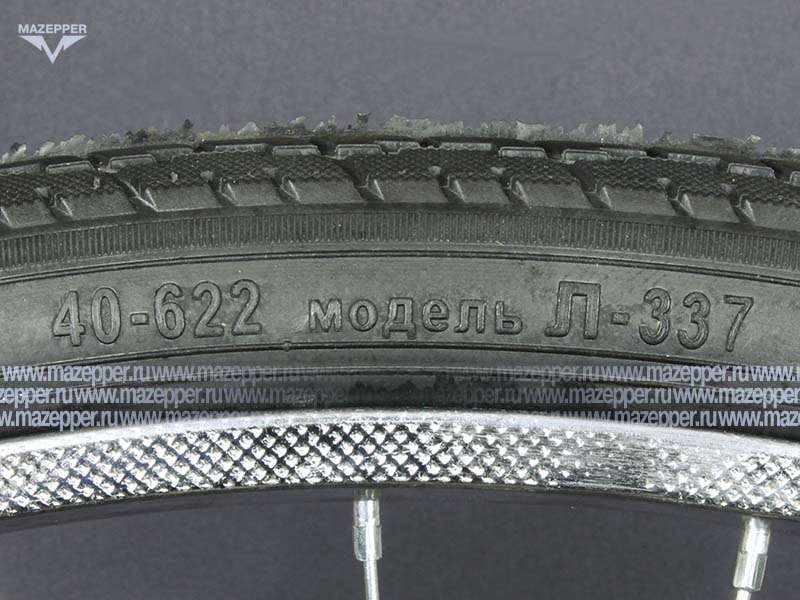 Шина вело 28" 40-622  Л-337 (без камеры) "ПЕТРОШИНА" (28х1,50), (700х38C) Украина, Аист (дорожный) Mazepper