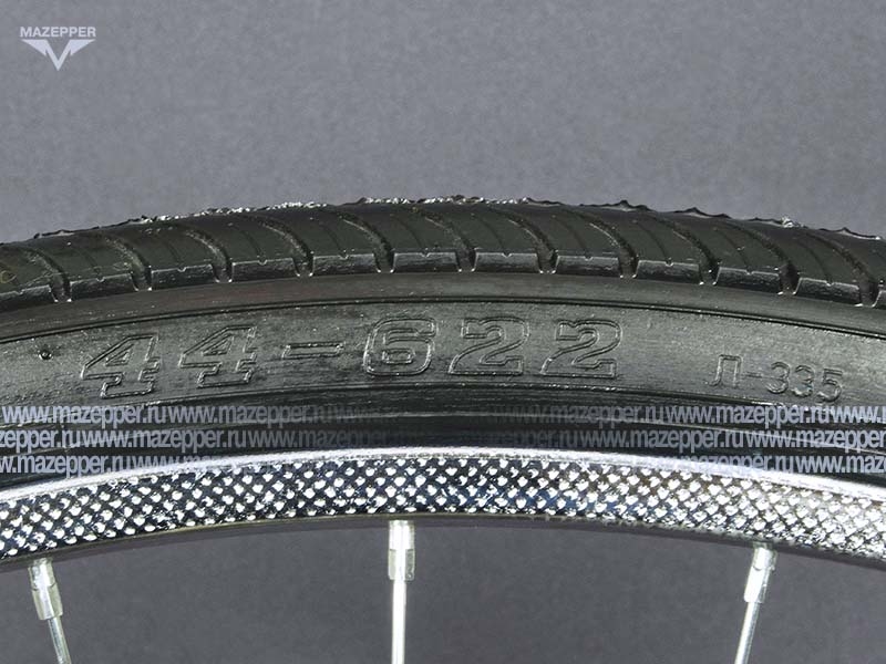 Шина вело 28" 44-622  Л-335 (без камеры) "ПЕТРОШИНА" (28х1,75) Украина, Аист (дорожный) Mazepper