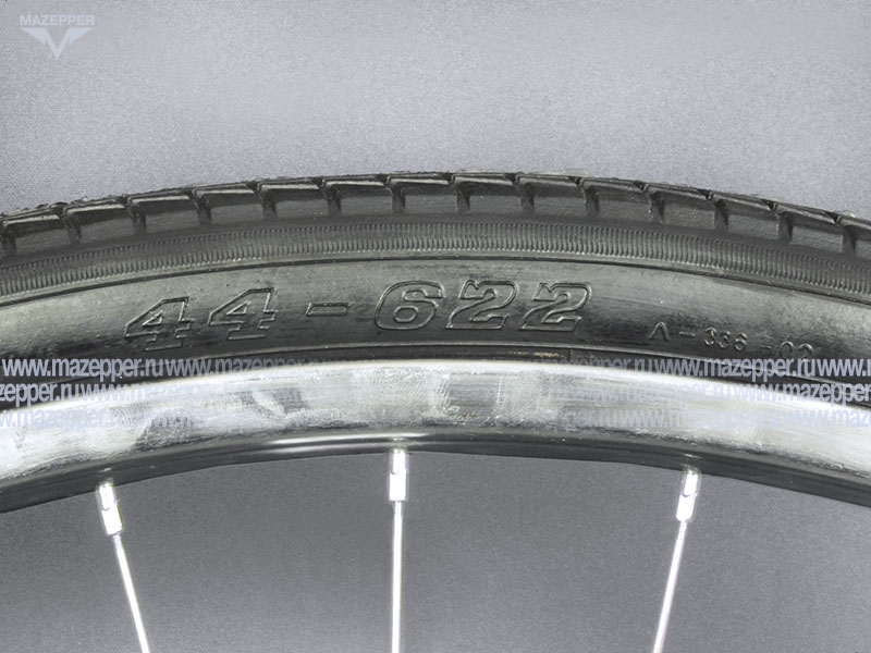 Шина вело 28" 44-622  Л-336 (без камеры) "ПЕТРОШИНА" (28х1,75) Украина, Аист (дорожный) Mazepper