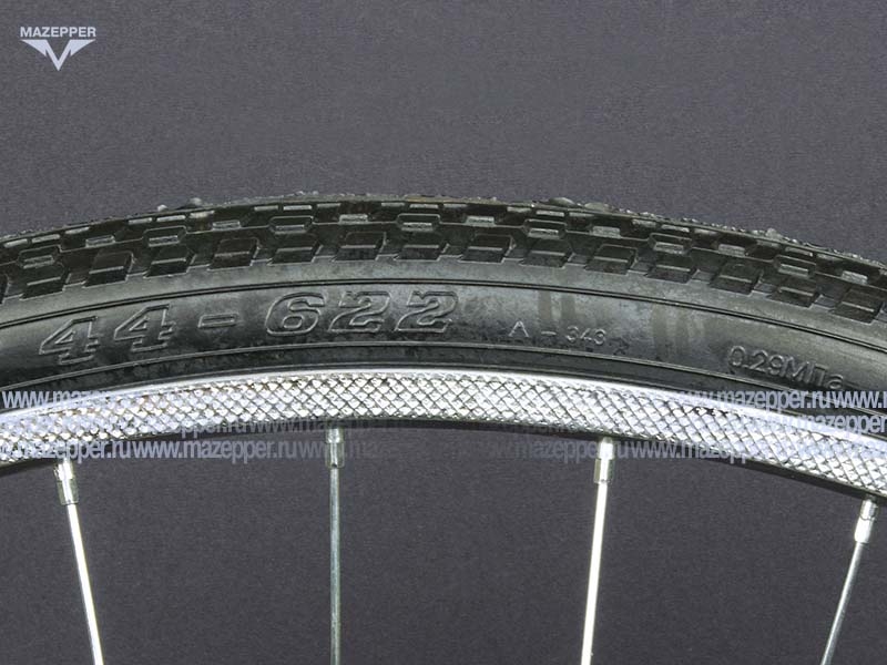 Шина вело 28" 44-622  Л-343 (без камеры) "ПЕТРОШИНА" (28х1,75) Украина, Аист (универсальный) Mazepper
