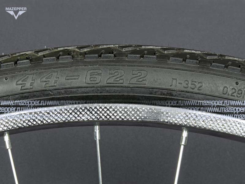 Шина вело 28" 44-622  Л-352 (без камеры) "ПЕТРОШИНА" (28х1,75) Украина, Аист (дорожный) Mazepper