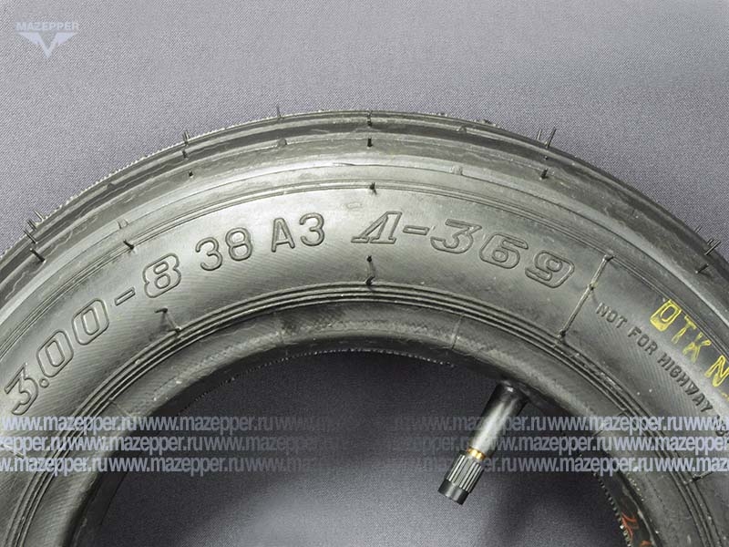 Шина индустриальная  8" 3,00-8 Л-369, 38А4 (с камерой) "ПЕТРОШИНА" садовые, строительные тележки Mazepper