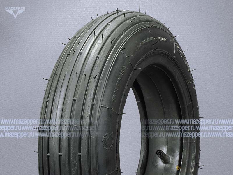 Шина индустриальная  8" 3,00-8 Л-369, 38А4 (с камерой) "ПЕТРОШИНА" садовые, строительные тележки Mazepper