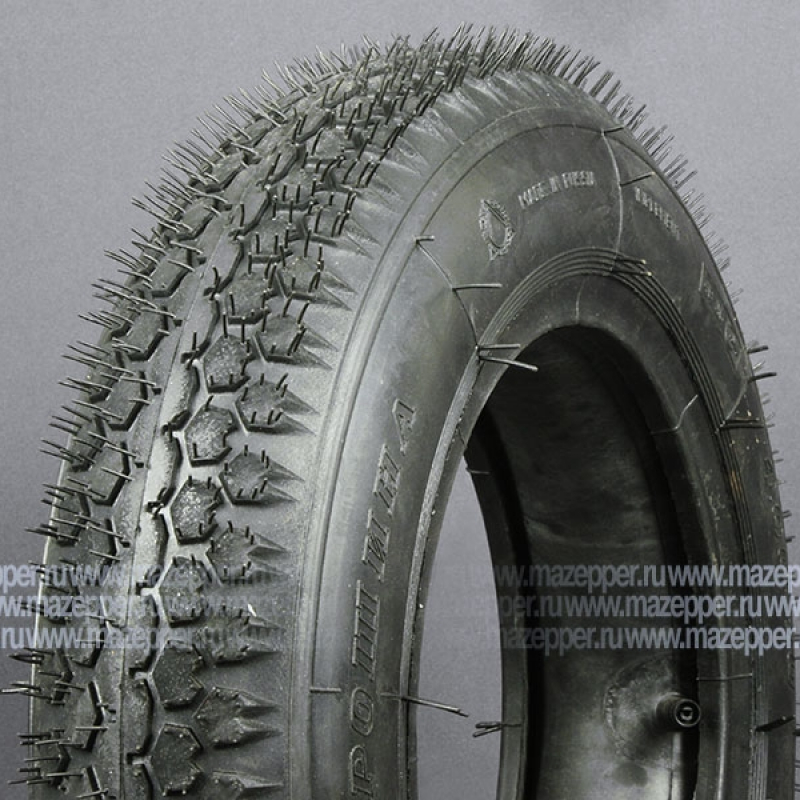 Шина индустриальная 10" 4,00-10 Л-378, 49А6, 4PR (с камерой) "ПЕТРОШИНА" садовые, строительн тележки Mazepper