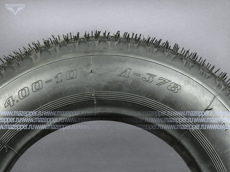 Шина индустриальная 10" 4,00-10 Л-378, 49А6, 4PR (с камерой) "ПЕТРОШИНА" садовые, строительн тележки Mazepper