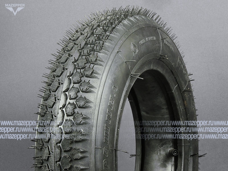 Шина индустриальная 10" 4,00-10 Л-378, 49А6, 4PR (с камерой) "ПЕТРОШИНА" садовые, строительн тележки Mazepper