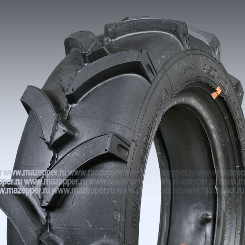 Шина индустриальная 10" 4,50-10 Л-360, 48A4, 2PR (с камерой) "ПЕТРОШИНА" мотоблоки "Нева", "Каскад" Mazepper