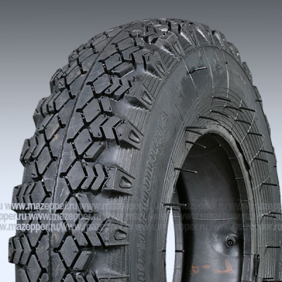 Шина индустриальная 10" 5,00-10 В-19АМ, 52F, 4PR, с камерой, ПЕТРОШИНА, прицепы Пчёлка, Скиф, Тонар, дорожная Mazepper