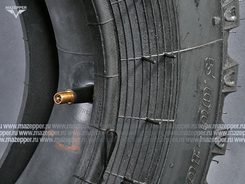 Шина индустриальная 10" 5,00-10 В-19АМ, 52F, 4PR (с камерой) "ПЕТРОШИНА" прицепы Пчёлка, Скиф, Тонар Mazepper