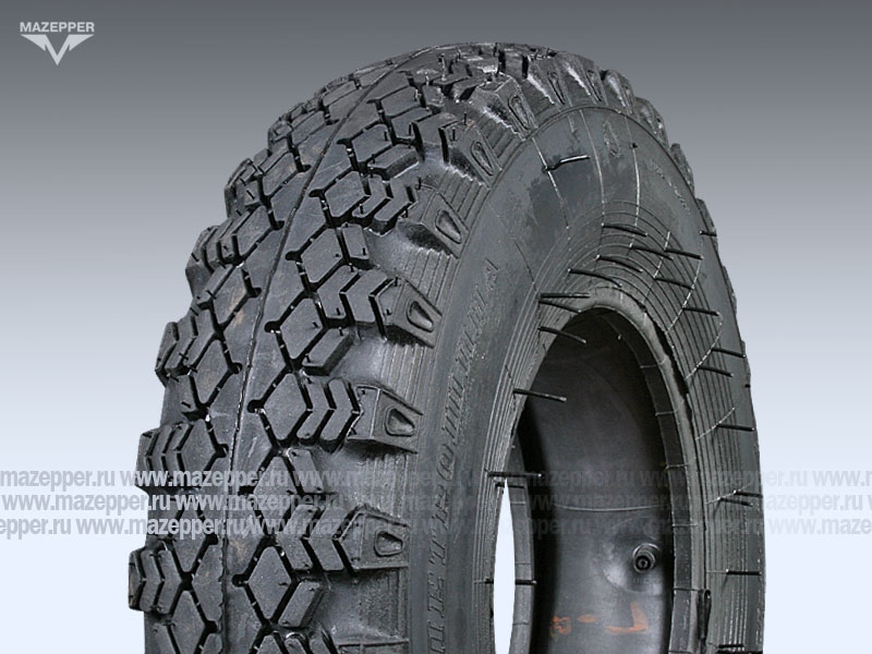 Шина индустриальная 10" 5,00-10 В-19АМ, 52F, 4PR (с камерой) "ПЕТРОШИНА" прицепы Пчёлка, Скиф, Тонар Mazepper