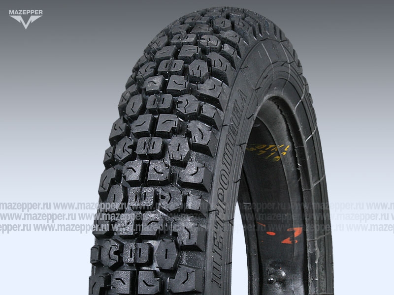 Шина мото 16" 3,50-16 Л-328, M/C, 52P, 4PR (с камерой) "ПЕТРОШИНА" Восход, Сова, Курьер (эндуро) Mazepper