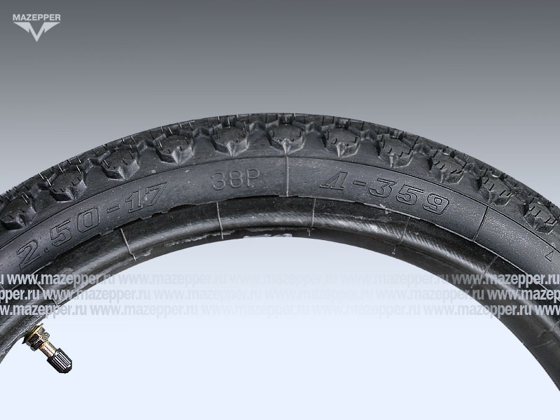 Шина мото 17" 2,50-17 Л-359, M/C, 38P, 4PR (с камерой) "ПЕТРОШИНА" DELTA (вентиль TR4) эндуро Mazepper