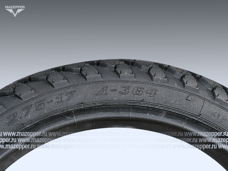 Шина мото 17" 2,75-17 Л-364, M/C, 41P, 4PR (с камерой) "ПЕТРОШИНА" DELTA (вентиль TR4) эндуро Mazepper