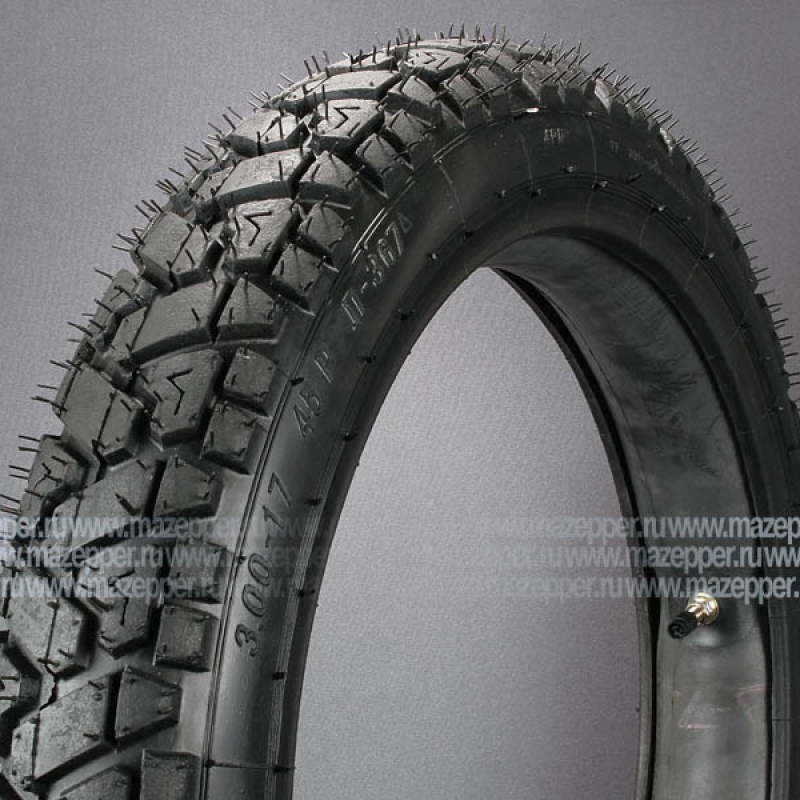 Шина мото 17" 3,00-17 Л-367, M/C, 45P, 4PR (с камерой) "ПЕТРОШИНА" DELTA (вентиль TR4) эндуро Mazepper