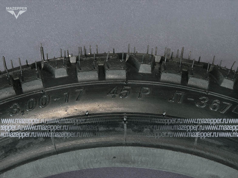 Шина мото 17" 3,00-17 Л-367, M/C, 45P, 4PR (с камерой) "ПЕТРОШИНА" DELTA (вентиль TR4) эндуро Mazepper