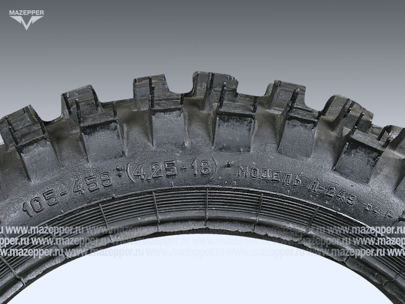 Шина мото 18" 4,25-18 Л-249, M/C, 64P, 4PR (с камерой) "ПЕТРОШИНА" (кросс) Mazepper