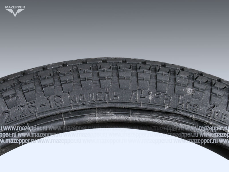 Шина мото 19" 2,25-19 Л-156, M/C, 28E, 2PR (с камерой) "ПЕТРОШИНА" Верховина, Рига (дорожная) Mazepper