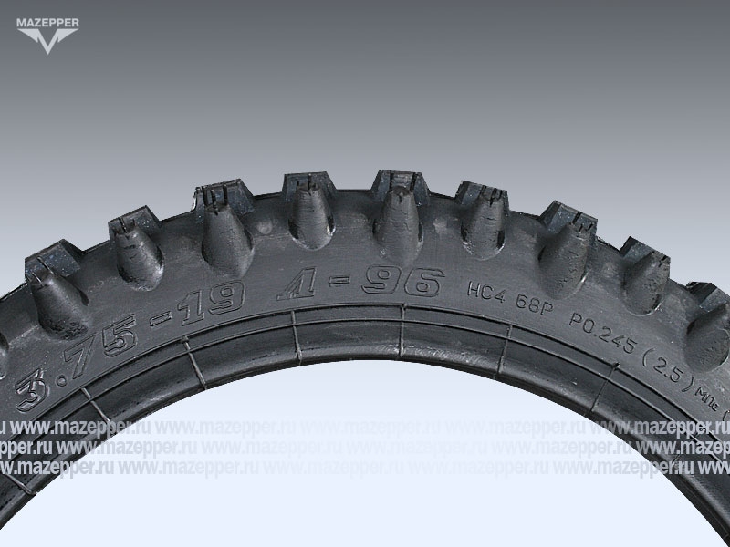 Шина мото 19" 3,75-19   Л-96, M/C, 68P, 4PR (с камерой) "ПЕТРОШИНА" Урал, Днепр, К-750 (кросс) Mazepper