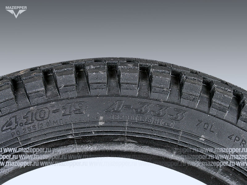 Шина мото 19" 4,10-19 Л-333, M/C, 70L, 4PR (с камерой) "ПЕТРОШИНА" Урал, Днепр, К-750 (эндуро) Mazepper